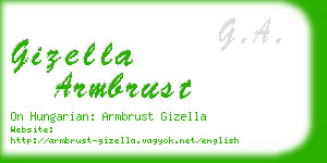 gizella armbrust business card